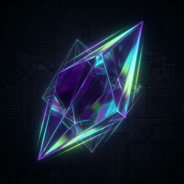 Abstract Iridescent Crystal